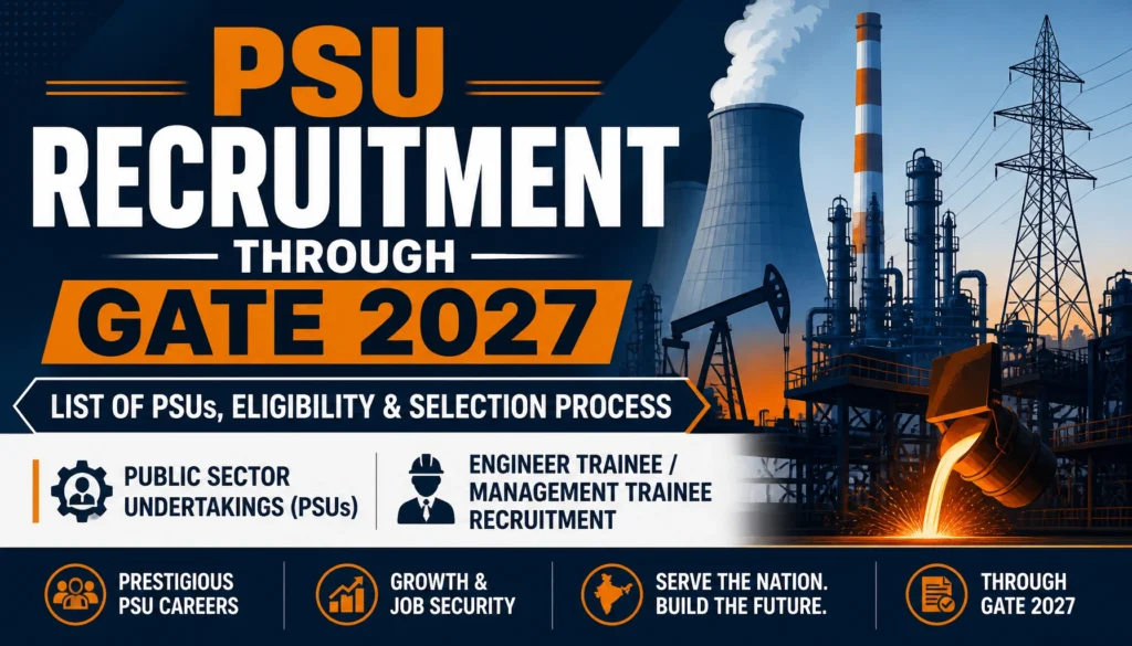 PSU Jobs Through GATE 2027: List of PSUs, Eligibility & Selection