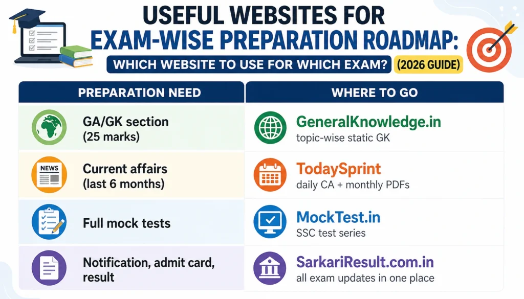 USEFUL Websites for Exam-Wise Preparation Roadmap: Which Website to Use for Which Exam? (2026 Guide)