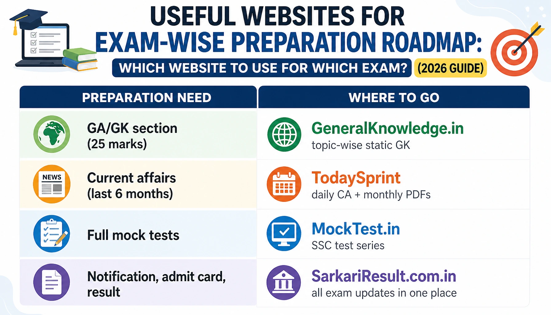 USEFUL Websites for Exam-Wise Preparation Roadmap: Which Website to Use for Which Exam? (2026 Guide)