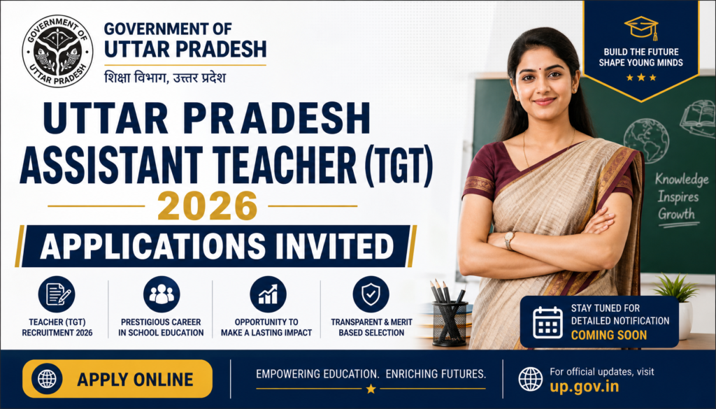 Uttar Pradesh Assistant Teacher (TGT) 2026: Applications Invited